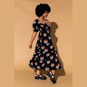 NWT, Dressed in Lala Feeling Fierce Smocked Dress, Size L